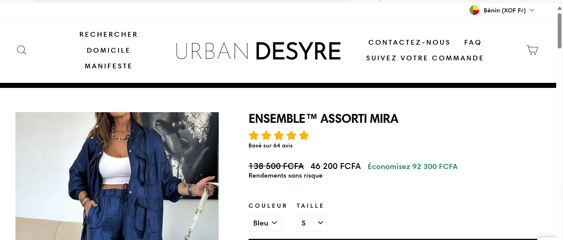 Urban Desyre est une boutique Béninoise mise en ligne par le GROUP CHARISMA DIGITAL proposant une collection de vestes