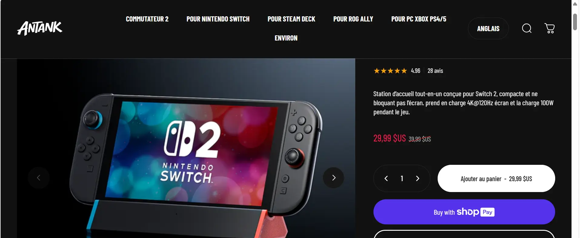 Antank est une boutique fondée en 2023, basée en Australie et mise en en ligne par le GROUP CHARISMA DIGITAL, spécialisée dans les accessoires innovants pour consoles portables .