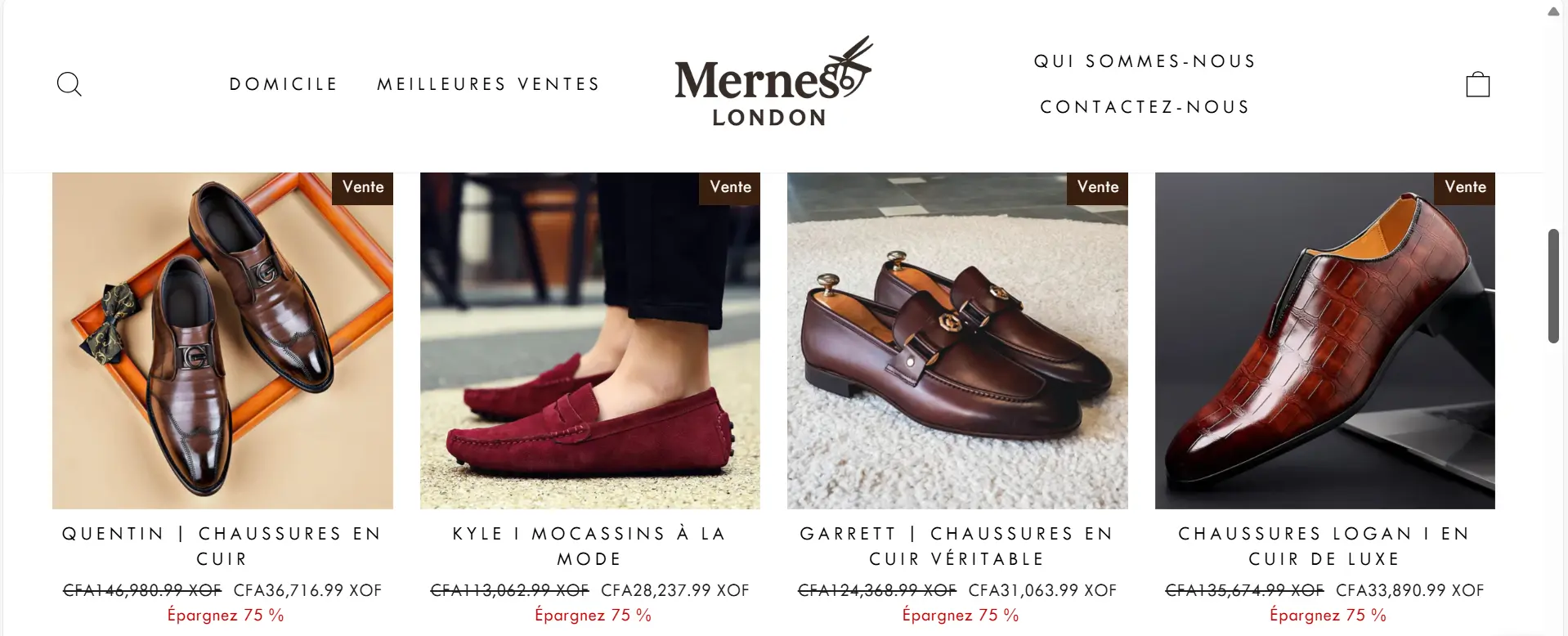Mernes London est une boutique en ligne Anglaise ayant un siège au BENIN, active depuis mars 2024, spécialisée dans les chaussures en cuir pour hommes